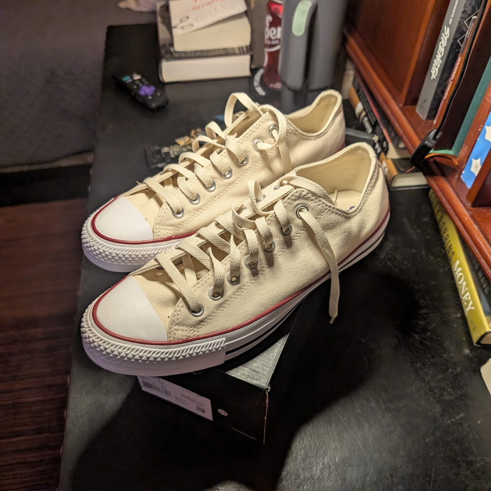 Classic Cream Canvas Sneakers
